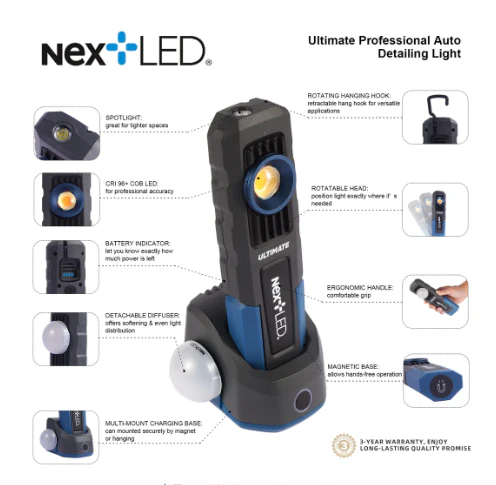 Ultimate Professional Rechargeable Auto Detailing Light - NextLED NT-6692M - Image 2